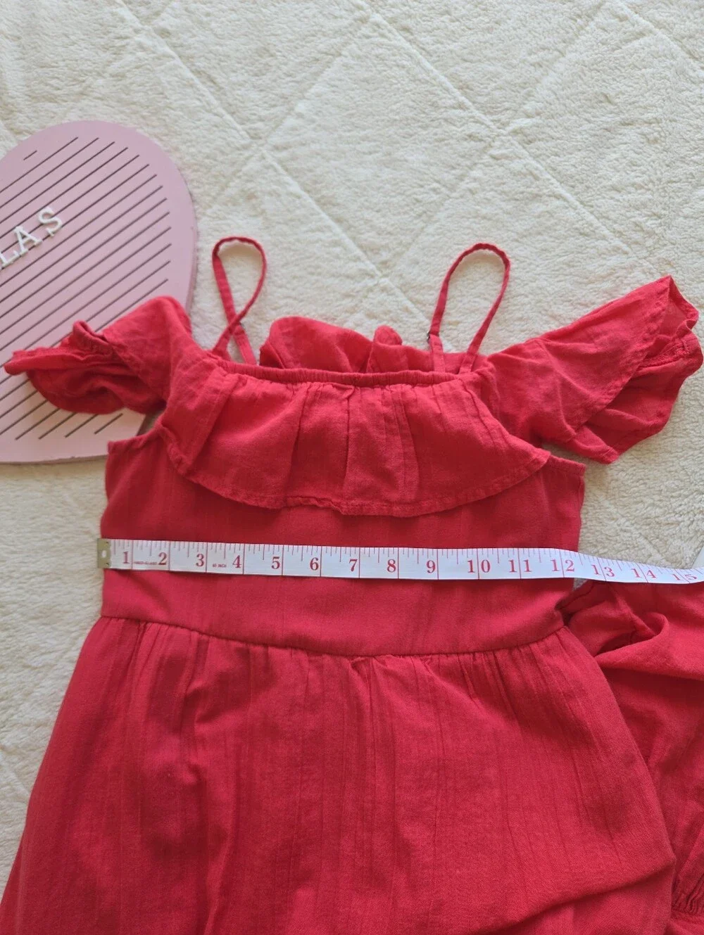 ZARA Kids Girl Off-Shoulder Ruffle Maxi Dress in Bright Pink Size 9/10